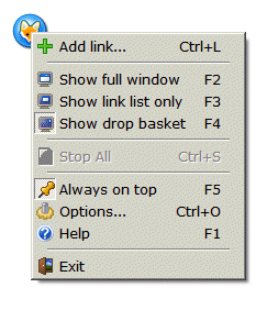 LinkFox Drop Basket and right-click popup menu