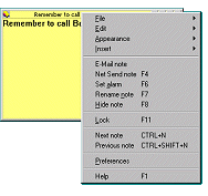 Magic Notes Main Rightclick Menu